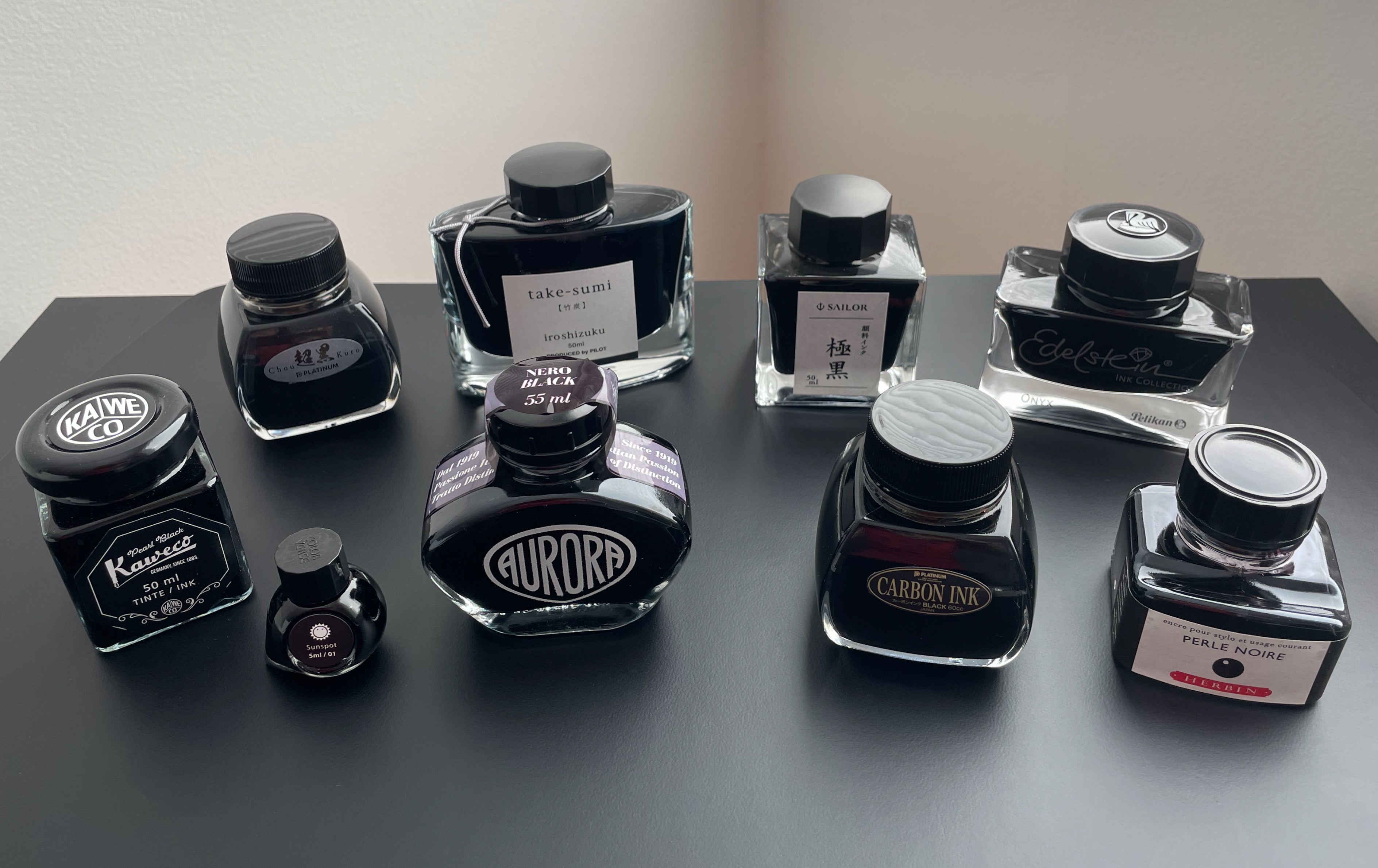 Platinum Chou Kuro vs. Carbon Black Ink: Blackest of Black Ink Comparison -  Pen Chalet