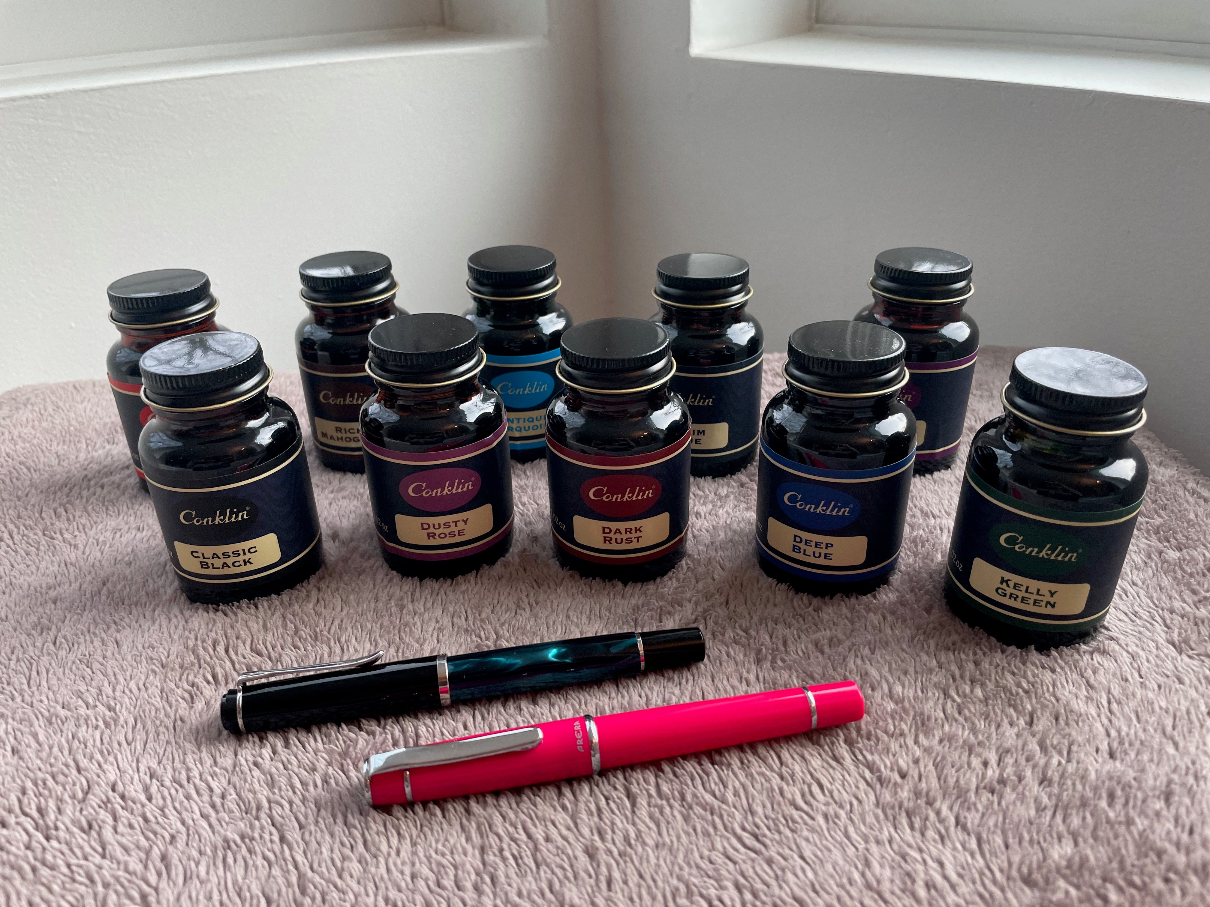 Waterproof Fountain Pen Ink Jars - Various Colors