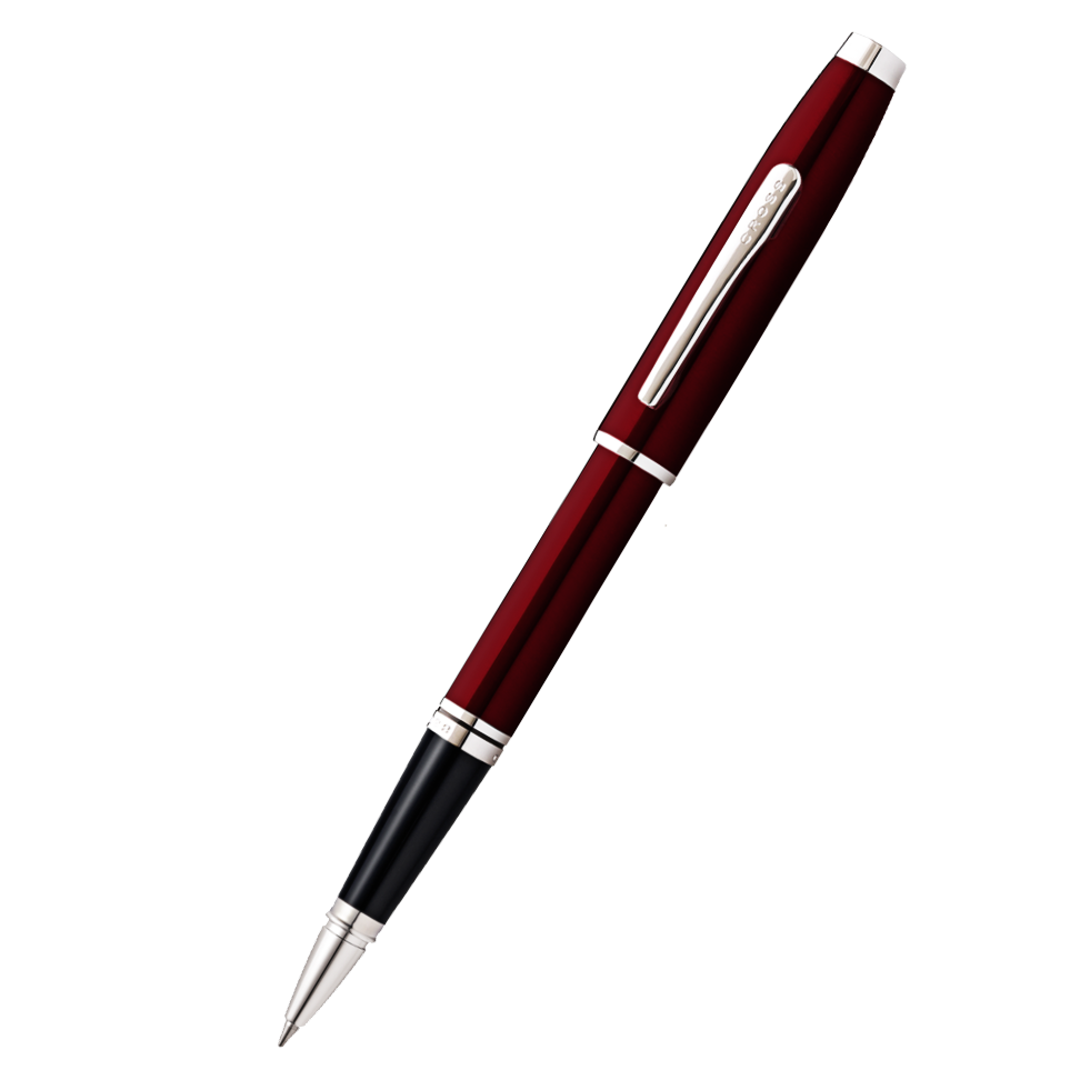 Cross Coventry Rollerball Pen - Red Lacquer - Polished Chrome-Pen Boutique Ltd