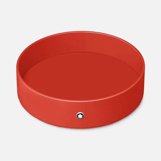 Montblanc Round Desk Tray - Lacquer - Coral - Large-Pen Boutique Ltd