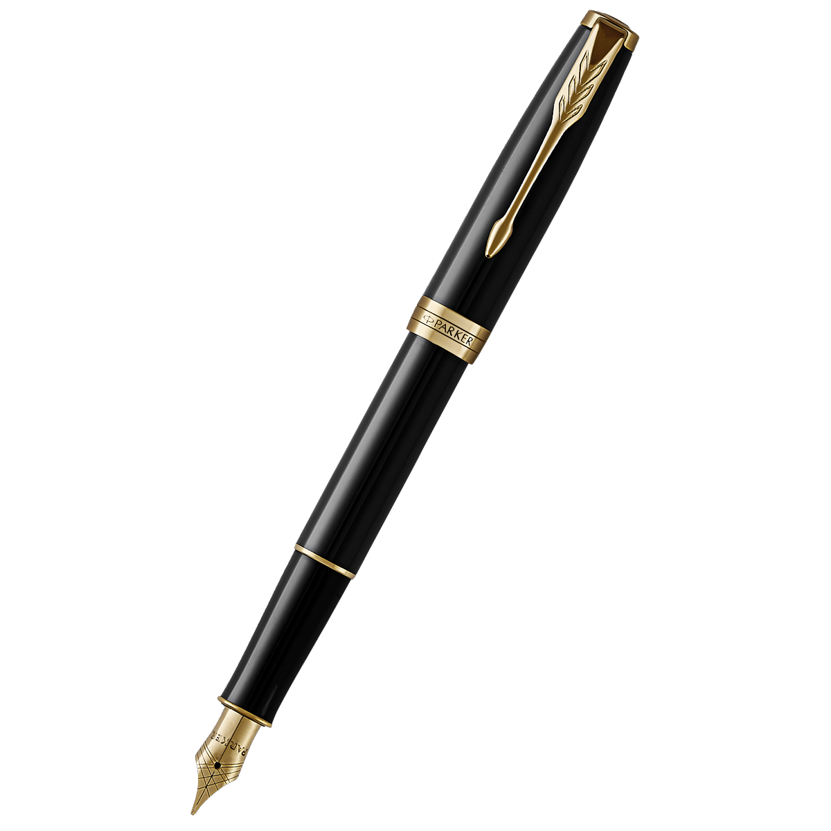 Parker Sonnet Black Lacquer with Gold Trim Fountain Pen-Pen Boutique Ltd