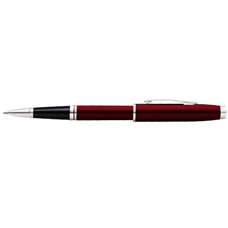 Cross Coventry Rollerball Pen - Red Lacquer - Polished Chrome-Pen Boutique Ltd