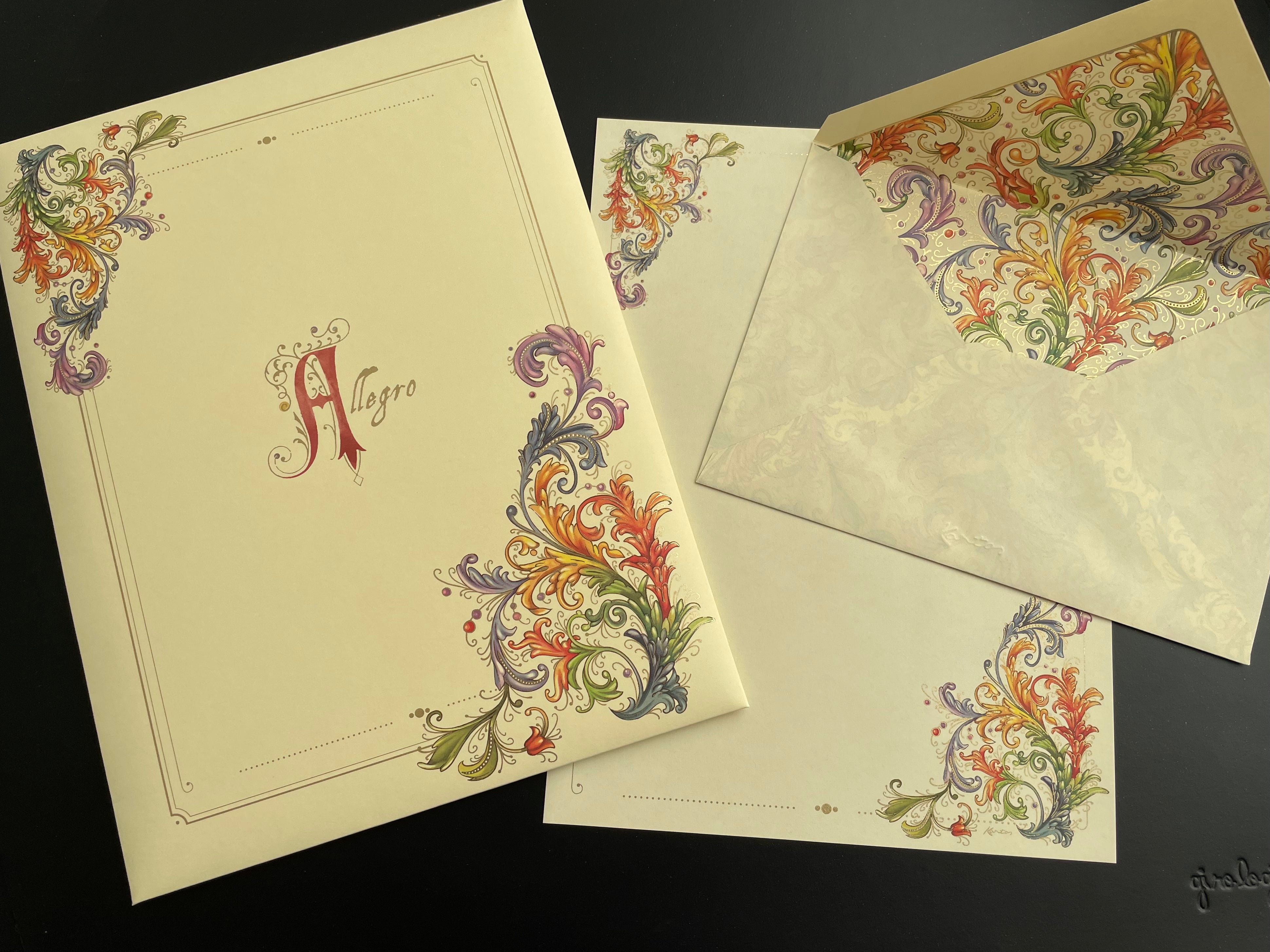 Rossi 1931 Italian Stationery - Birds Florentine Stationery Set