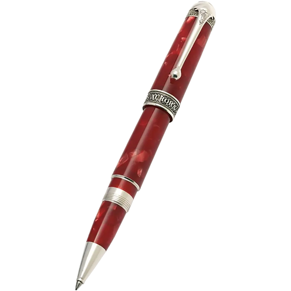 Aurora 85th Anniversary Marble Rollerball Pen - Limited Edition - Red-Pen Boutique Ltd