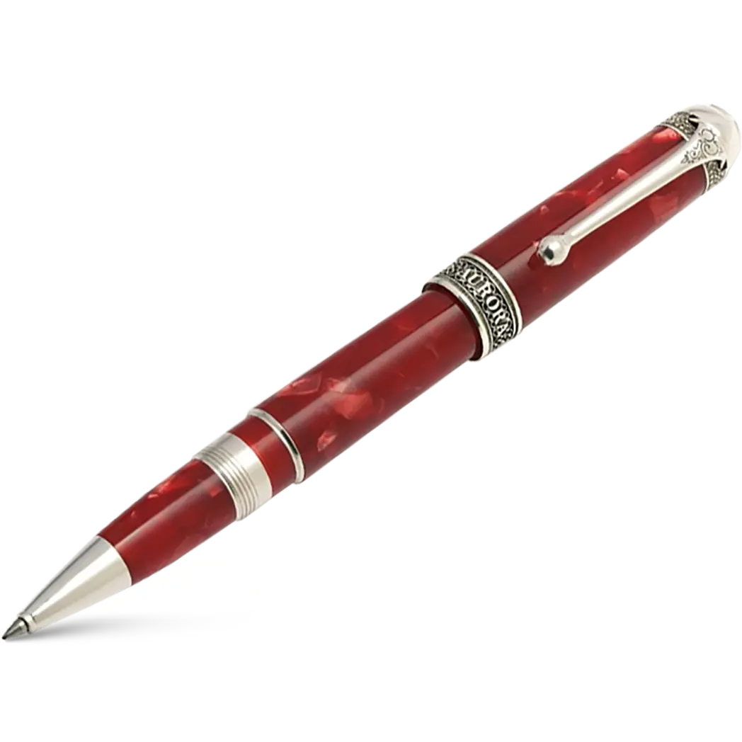 Aurora 85th Anniversary Marble Rollerball Pen - Limited Edition - Red-Pen Boutique Ltd