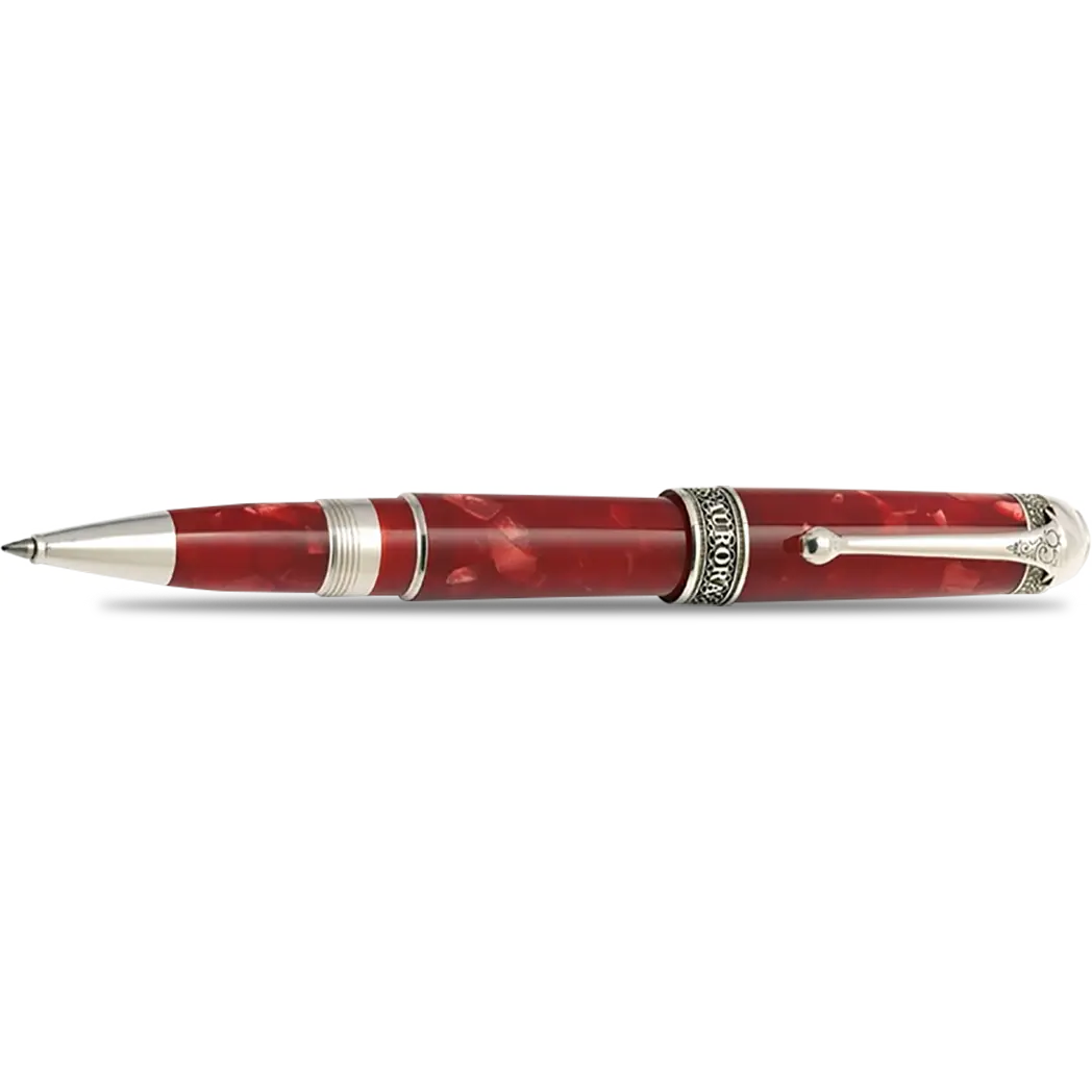 Aurora 85th Anniversary Marble Rollerball Pen - Limited Edition - Red-Pen Boutique Ltd