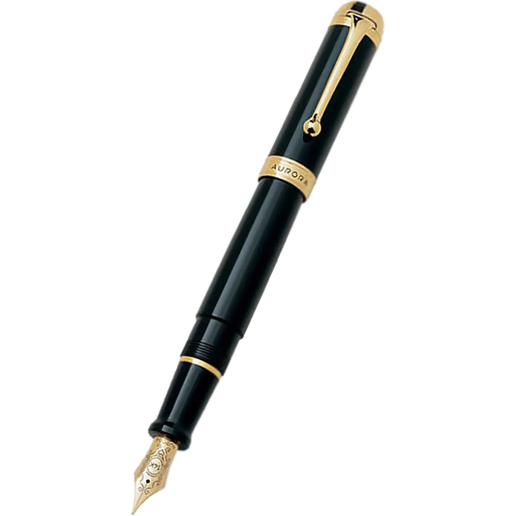 Aurora Talentum Classic Fountain Pen - Black - Gold Trim