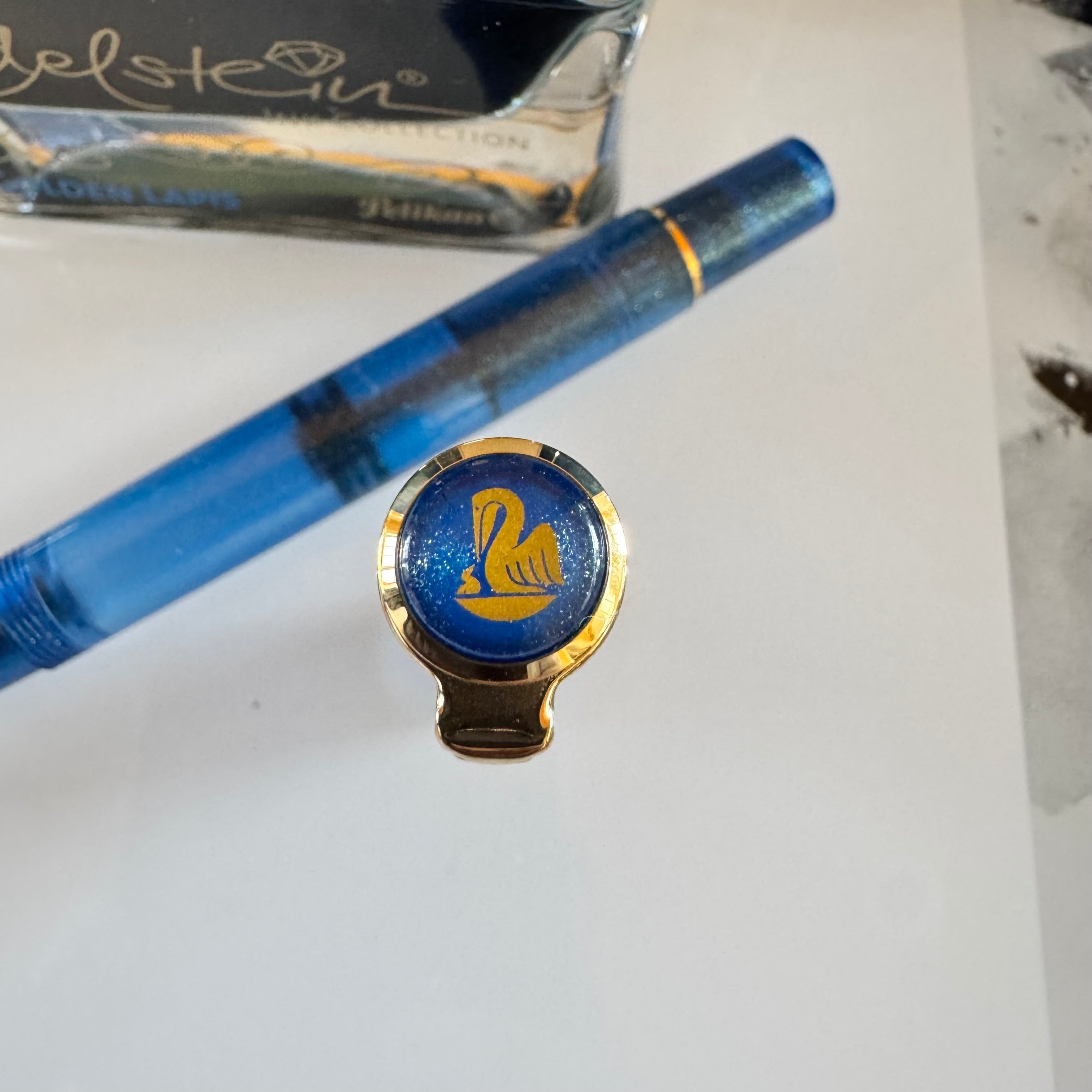 Pelikan Classic M200 Fountain Pen - Golden Lapis (Special US Edition)-Pen Boutique Ltd