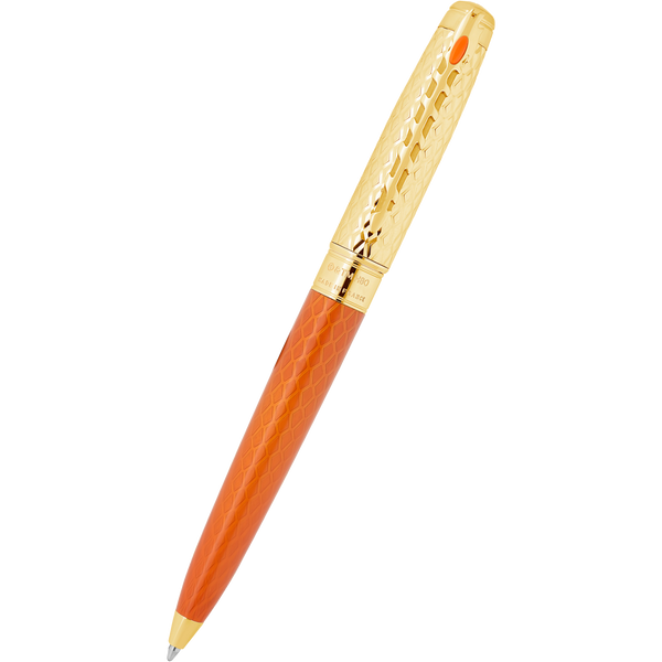 S T Dupont Line D Ballpoint Pen - Eternity Game of Thrones - Fire Orange (Large)-Pen Boutique Ltd