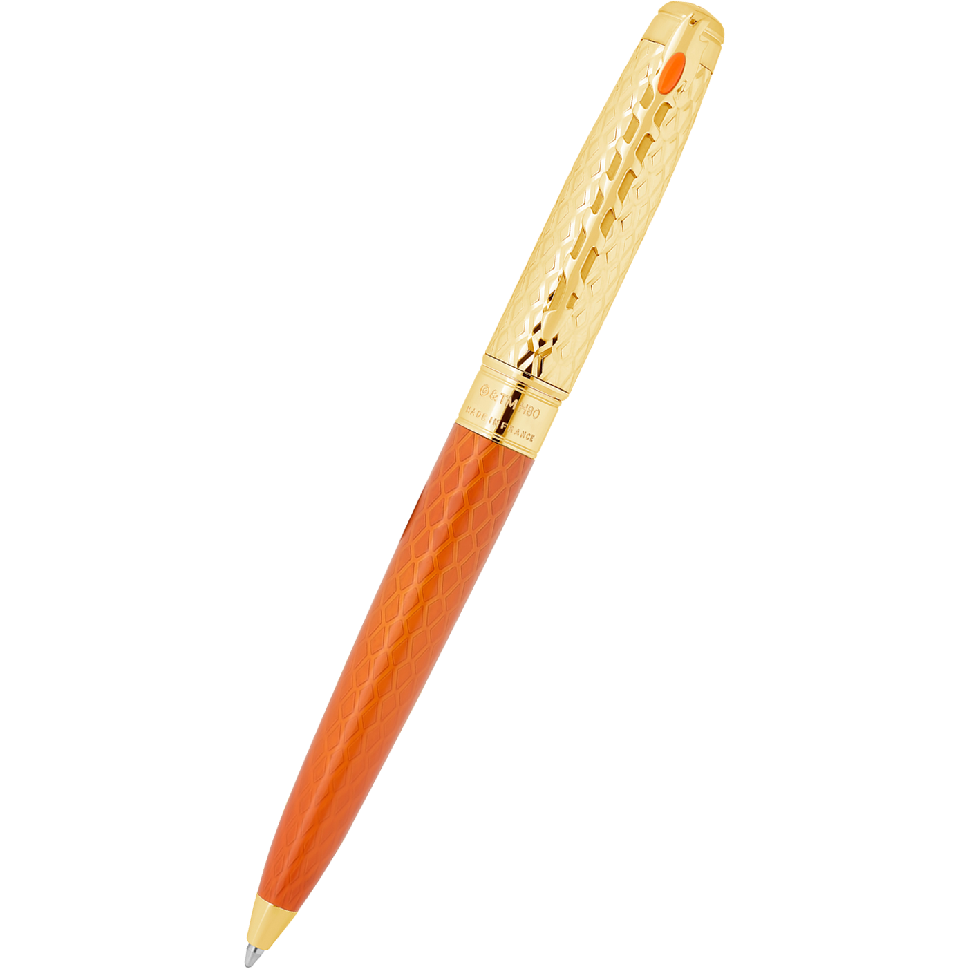 S T Dupont Line D Ballpoint Pen - Eternity Game of Thrones - Fire Orange (Large)-Pen Boutique Ltd