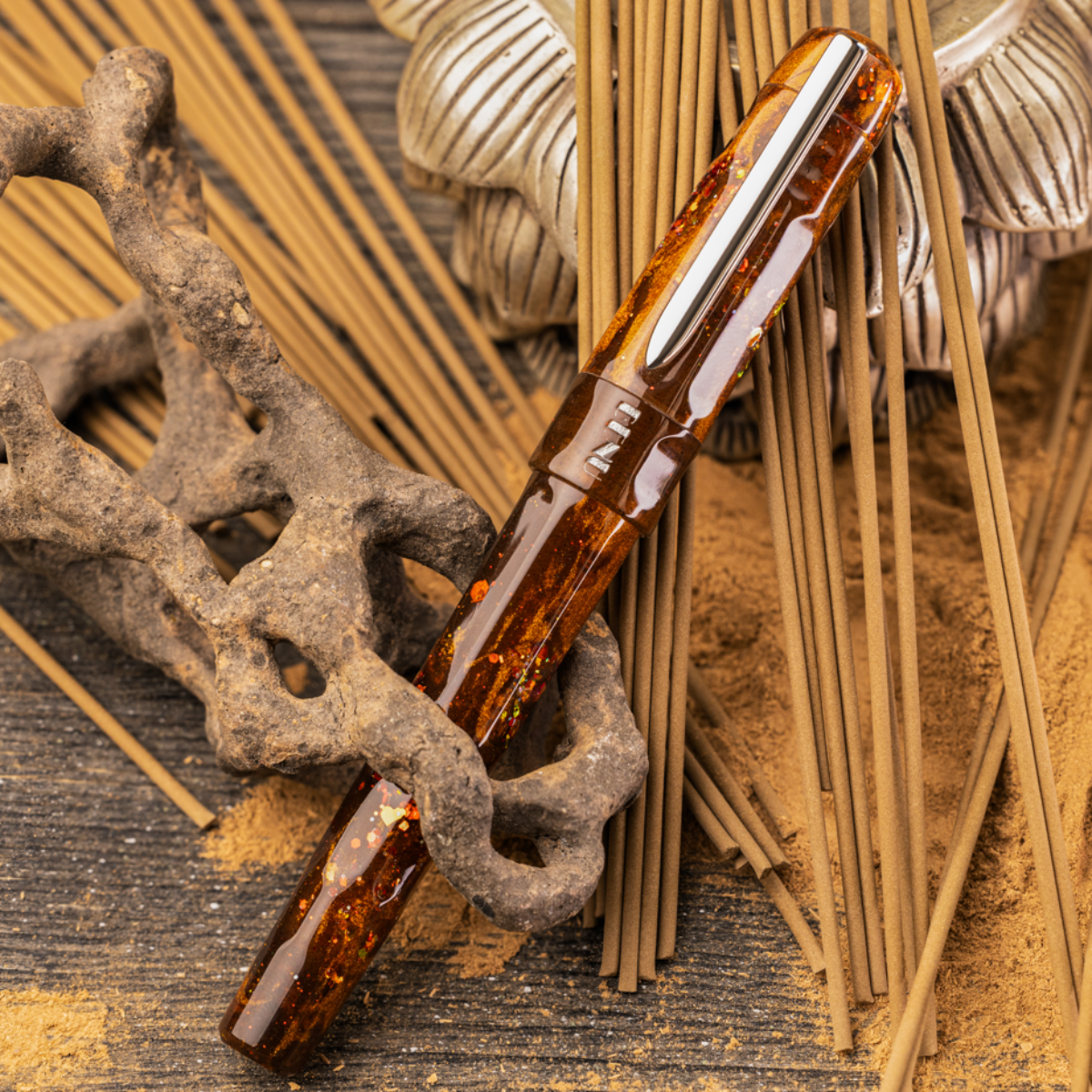 Benu LE Talisman Fountain Pen - Sandalwood-Pen Boutique Ltd