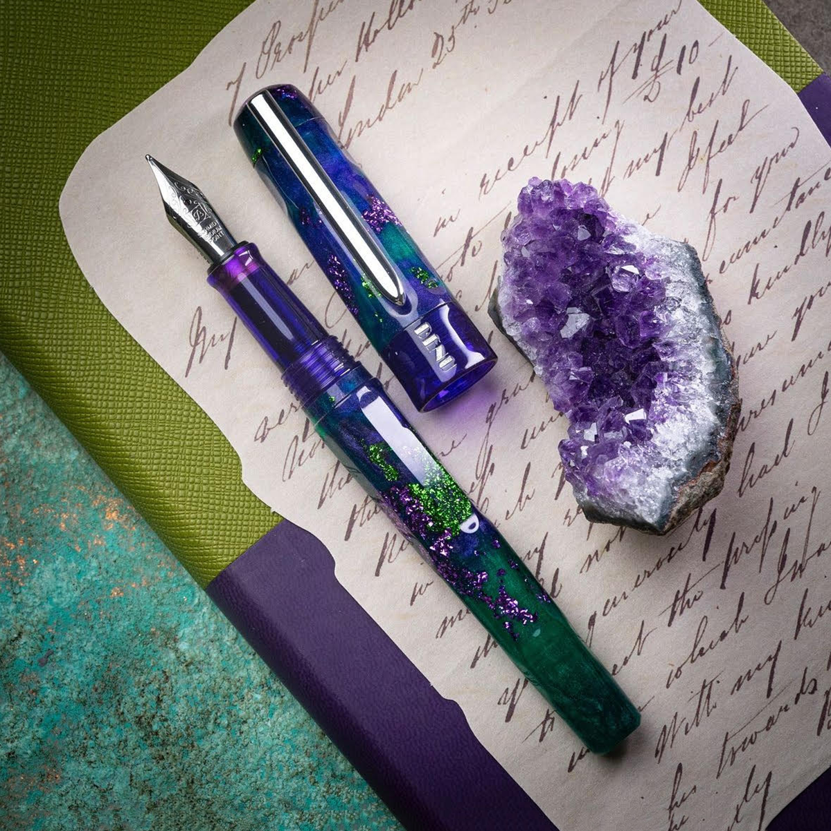 Benu Talisman Fountain Pen - Firefly Stone - Exclusive-Pen Boutique Ltd