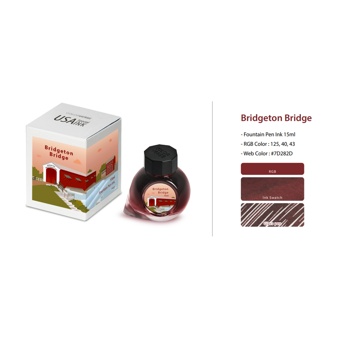 Colorverse USA Special Ink Bottle - Bridgeton Bridge - 15 ml