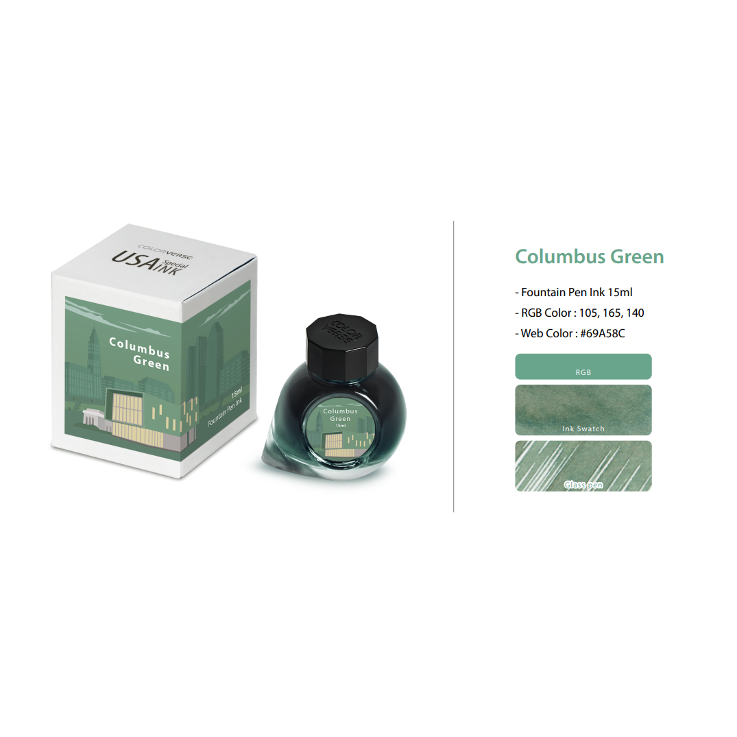 Colorverse USA Special Ink Bottle - Columbus Green - 15 ml