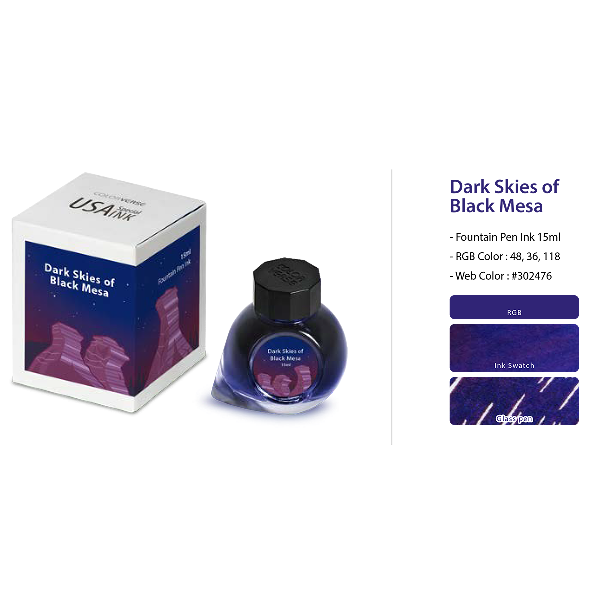 Colorverse USA Special Ink Bottle - Dark Skies of Black Mesa - 15 ml