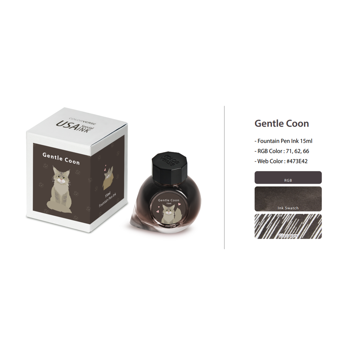 Colorverse USA Special Ink Bottle - Gentle Coon - 15 ml