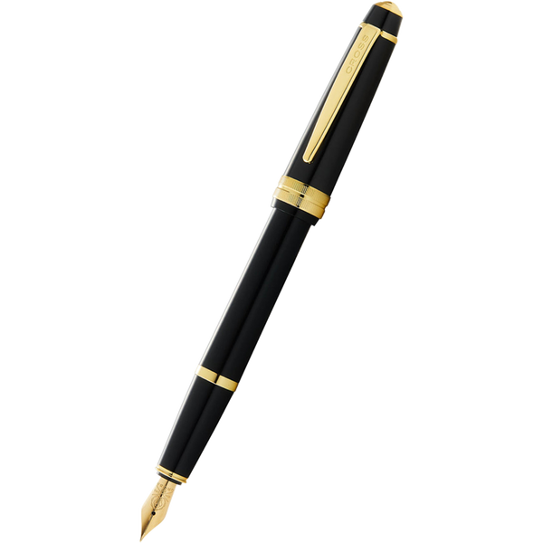 Cross Bailey Fountain Pen - Polished Black - Gold Trim-Pen Boutique Ltd