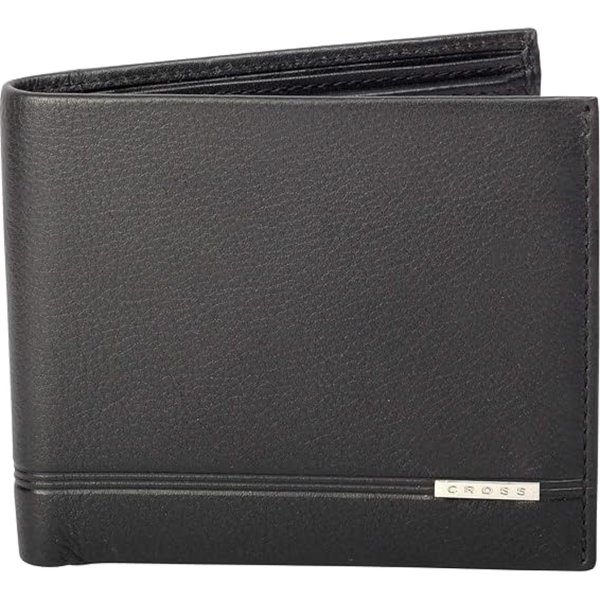 Cross Bi-fold Coin Wallet - Black-Pen Boutique Ltd