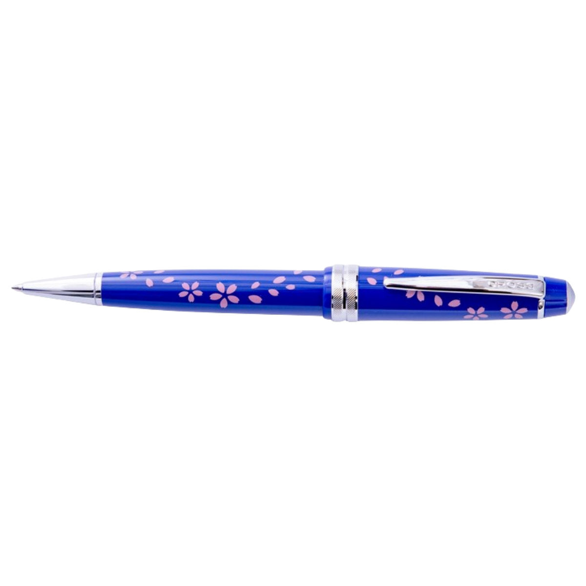 Cross Century II Ballpoint Pen - Cherry Blossom - Glossy Blue Resin - Chrome Trim-Pen Boutique Ltd