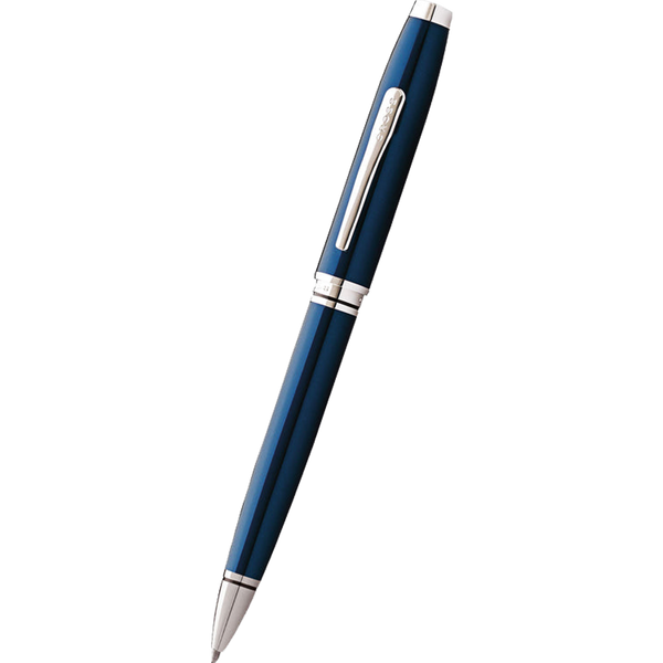 Cross Coventry Ballpoint Pen - Blue Lacquer - Polished Chrome-Pen Boutique Ltd