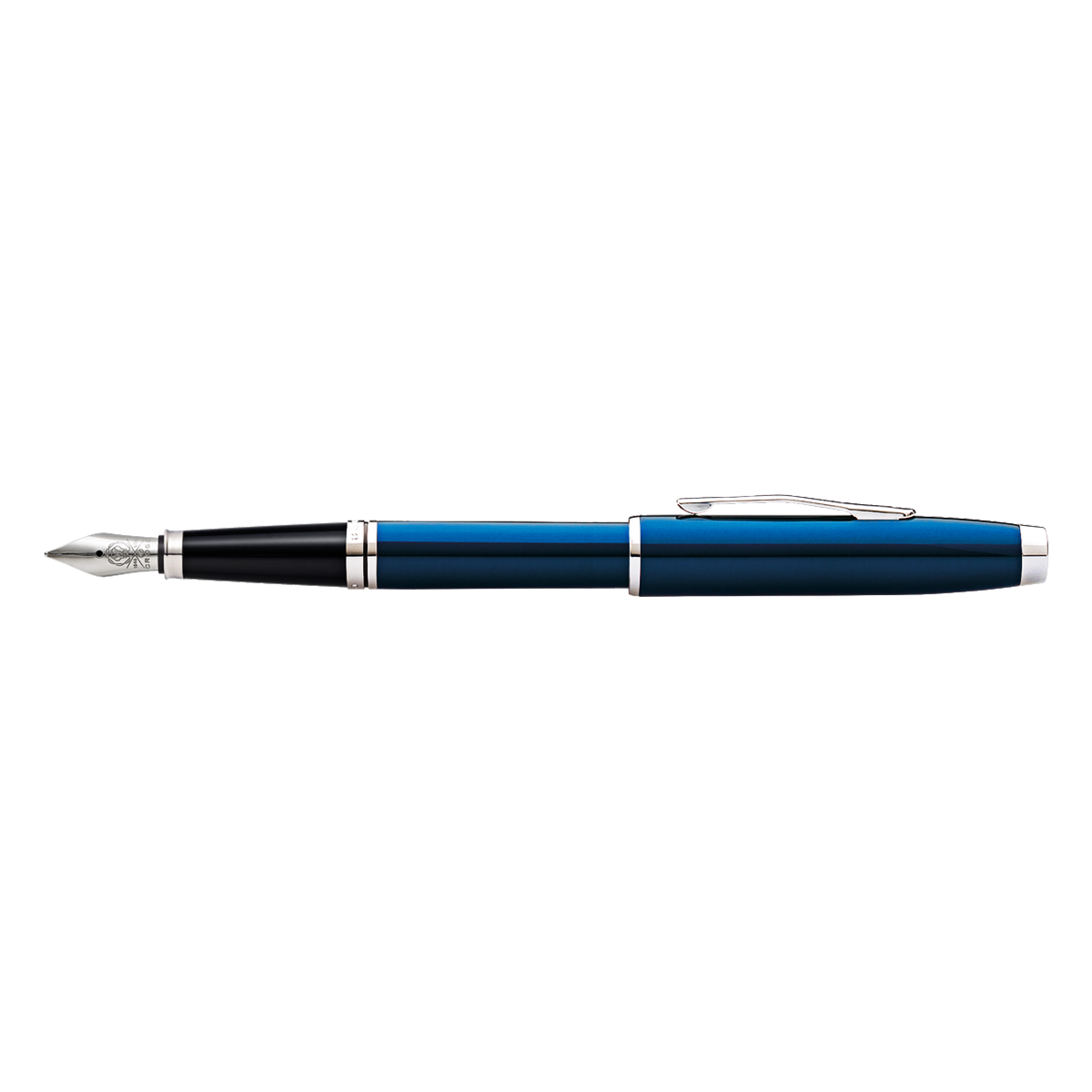 Cross Coventry Fountain Pen - Blue Lacquer - Polished Chrome-Pen Boutique Ltd