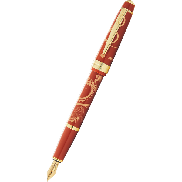 Cross Bailey Light - Year of the Dragon - Fountain Pen - Polished Amber Resin and Gold Tone-Pen Boutique Ltd