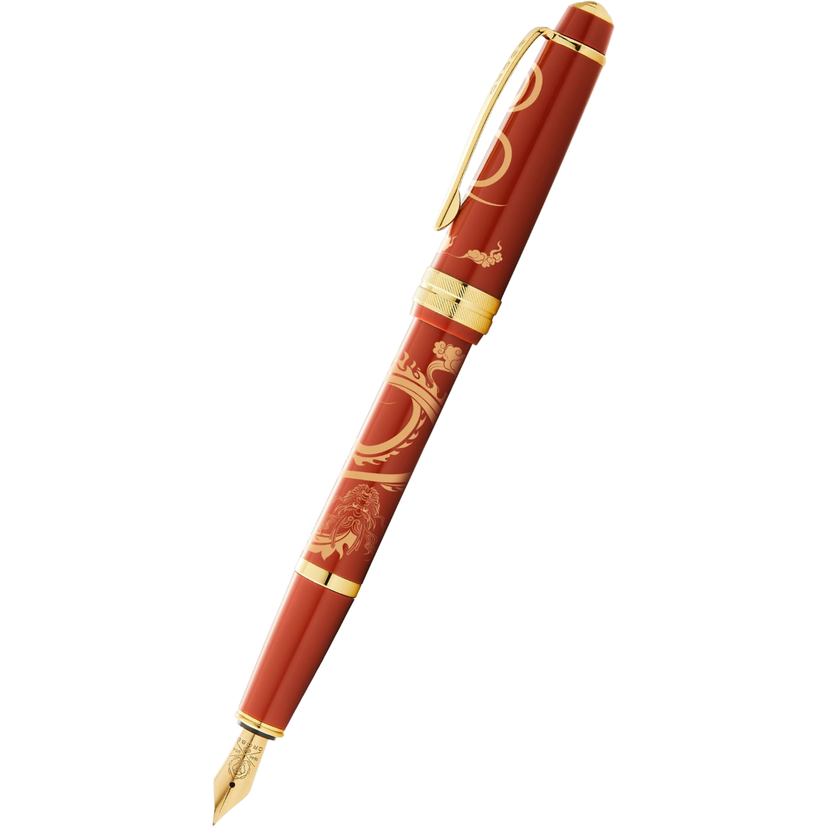 Cross Bailey Light - Year of the Dragon - Fountain Pen - Polished Amber Resin and Gold Tone-Pen Boutique Ltd