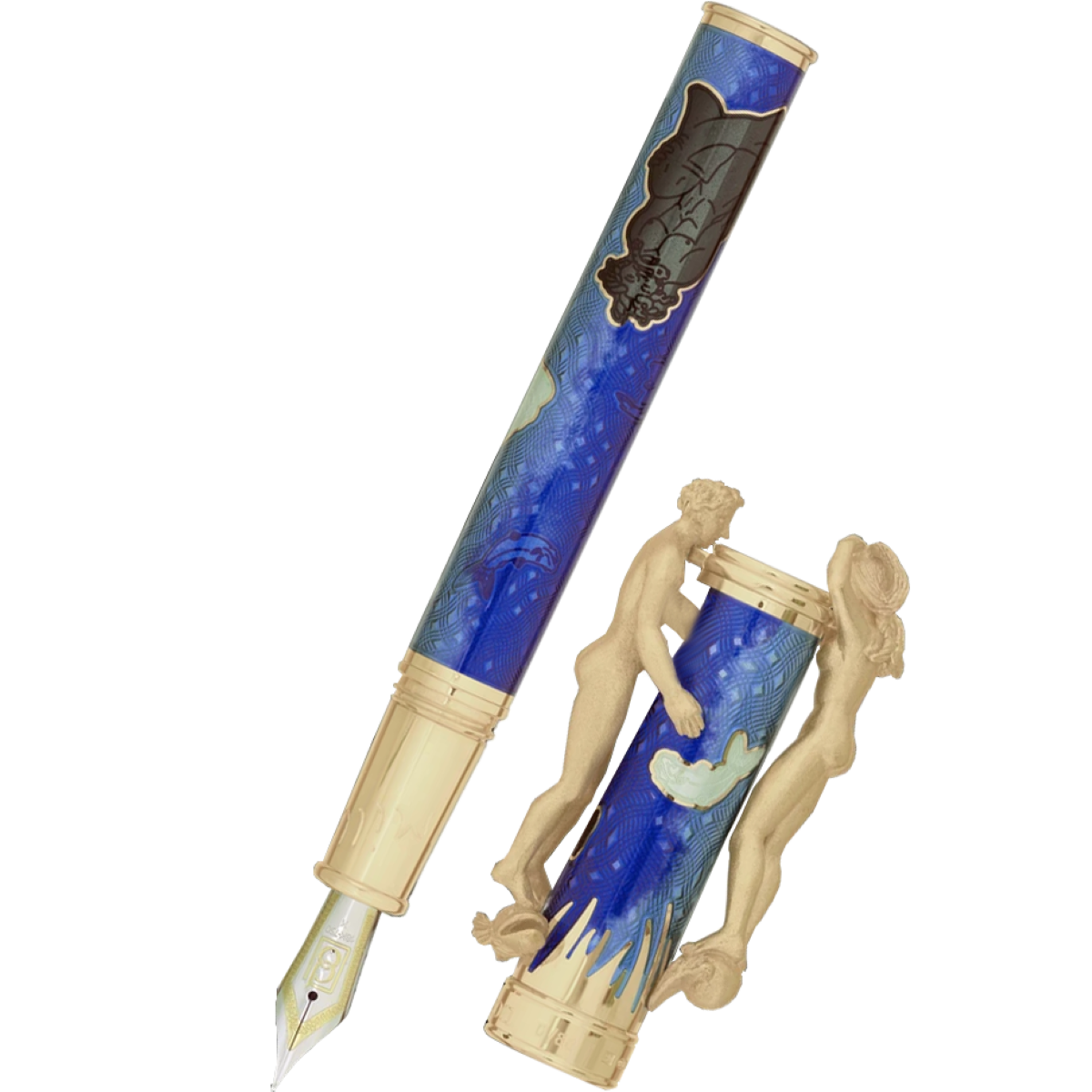 David Oscarson Marriage of the Waters Fountain Pen - Azure Blue-Pen Boutique Ltd