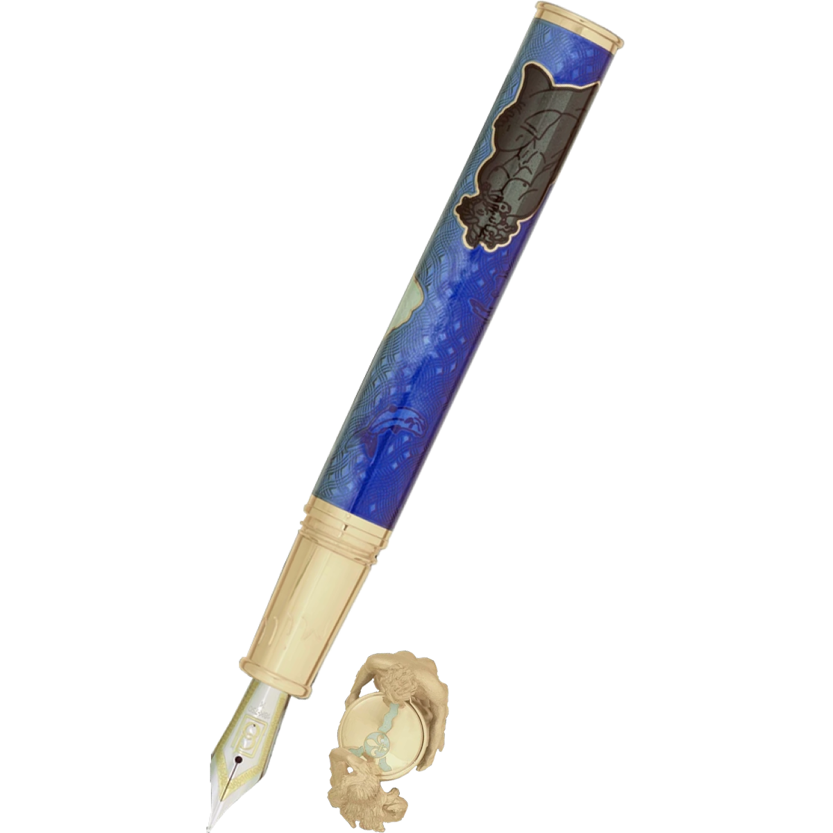 David Oscarson Marriage of the Waters Fountain Pen - Azure Blue-Pen Boutique Ltd