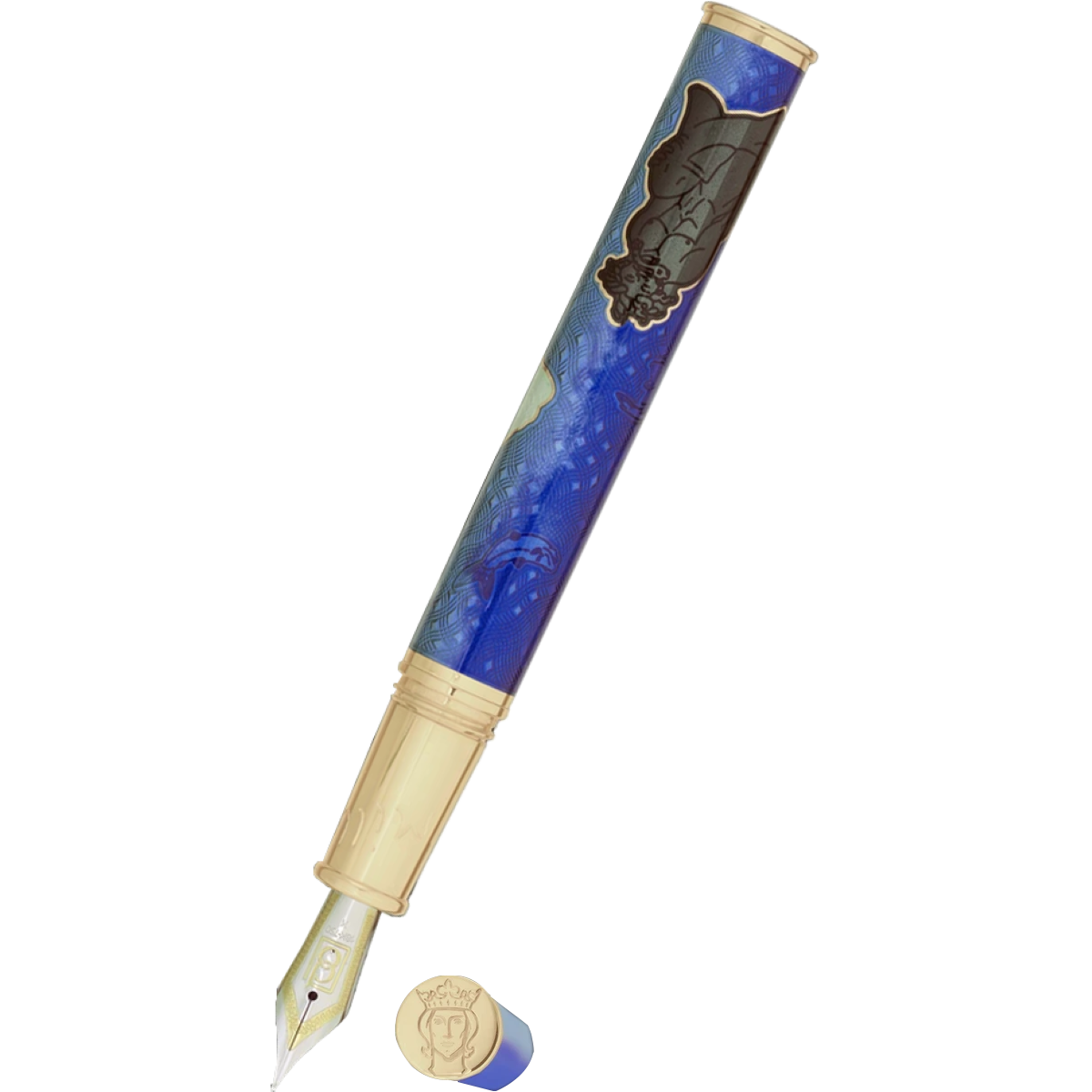 David Oscarson Marriage of the Waters Fountain Pen - Azure Blue-Pen Boutique Ltd