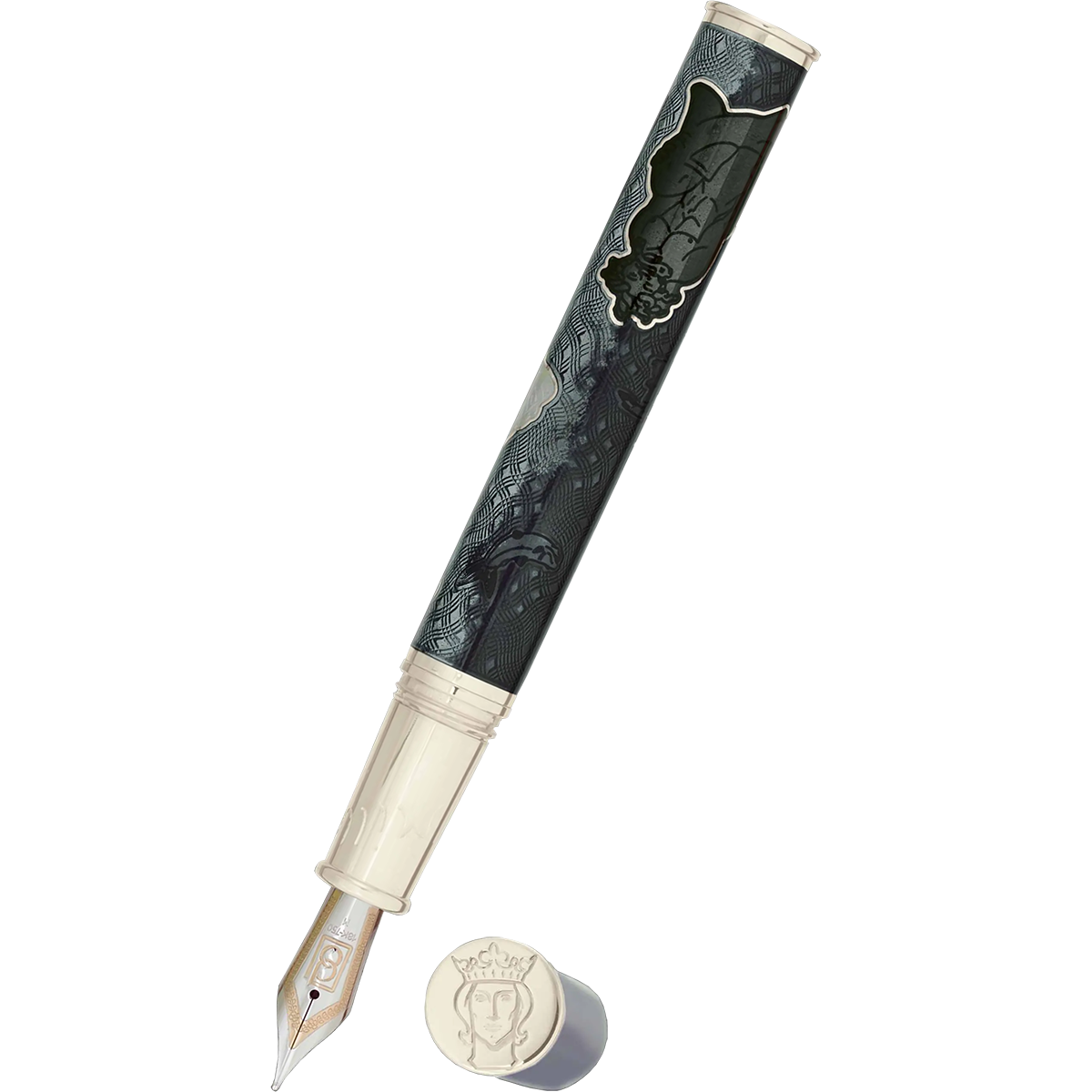 David Oscarson Marriage of the Waters Fountain Pen - Grey-Pen Boutique Ltd