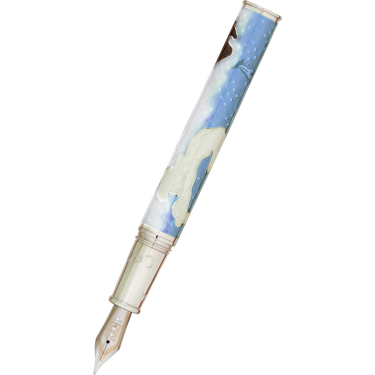 David Oscarson Marriage of the Waters Fountain Pen - Sapphire-Pen Boutique Ltd