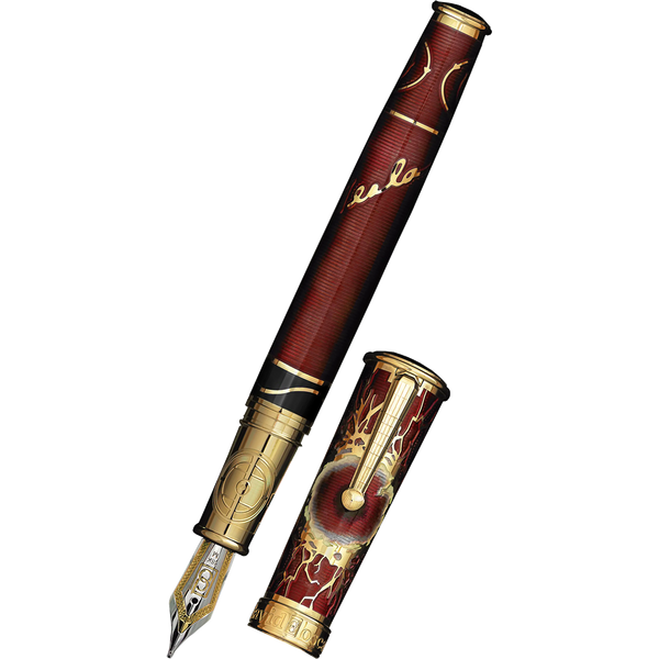 David Oscarson Tesla Fountain Pen - Translucent Red-Pen Boutique Ltd