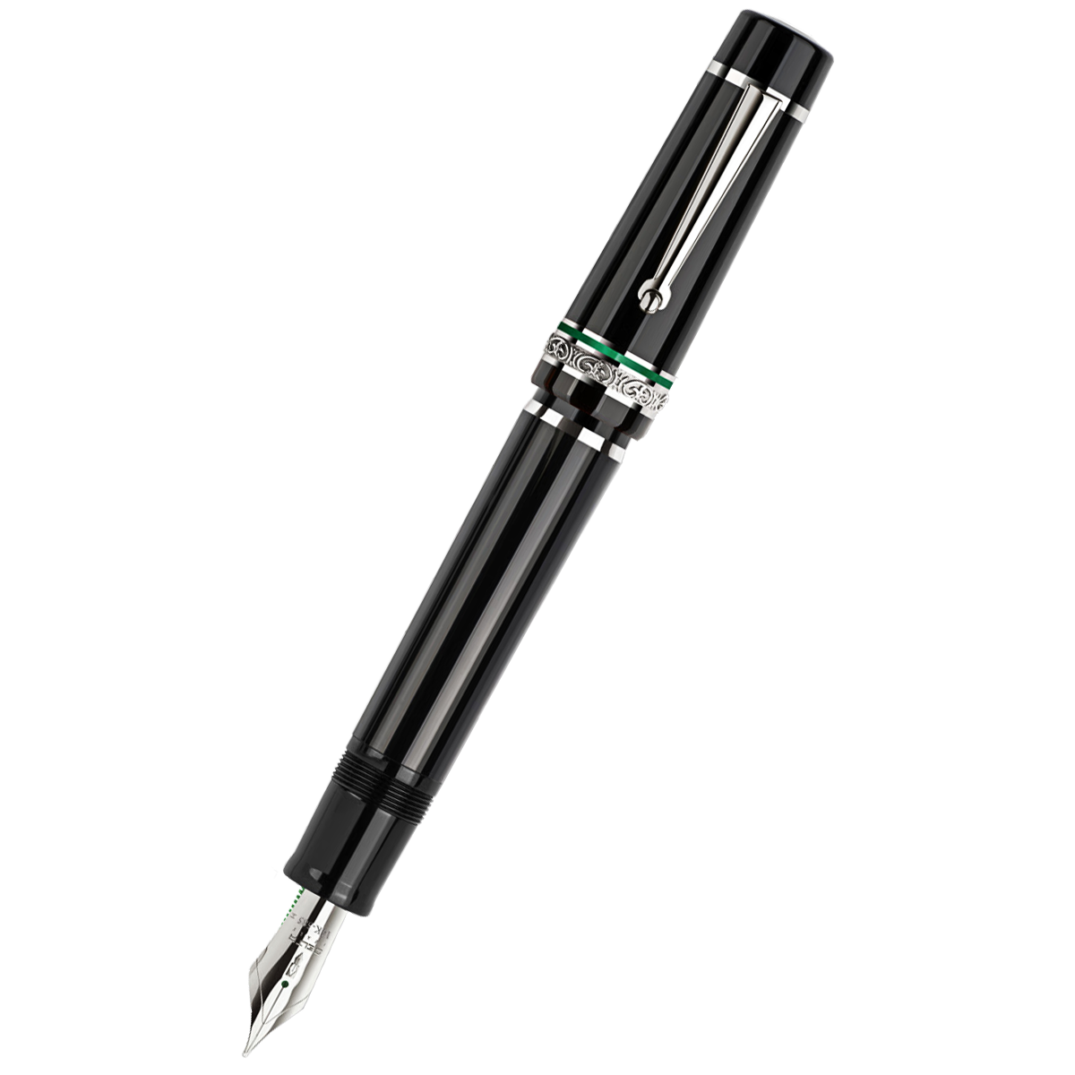 Delta Fountain Pen - Magnifica DV - Green - 14K (Oversize)-Pen Boutique Ltd