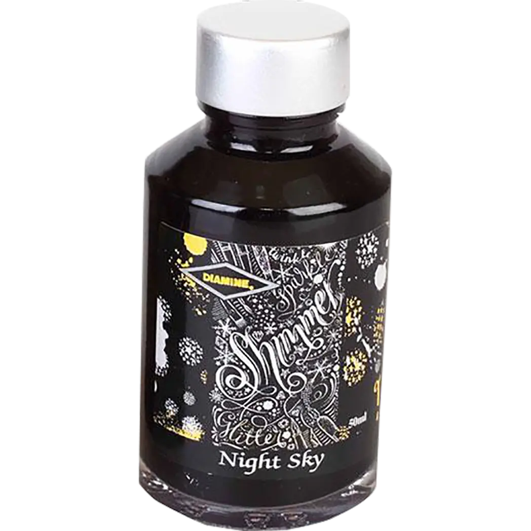 Diamine Shimmer Ink 50 ml Night Sky - Silver shimmer - Pen Boutique Ltd