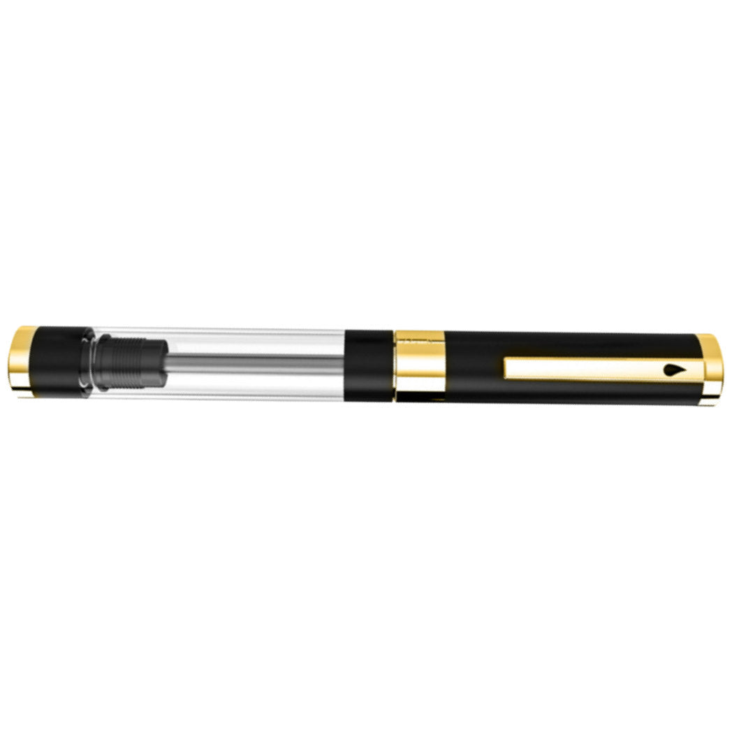 Diplomat Nexus Demo Fountain Pen - Black - Gold Trim - 14K (Limited Edition)-Pen Boutique Ltd