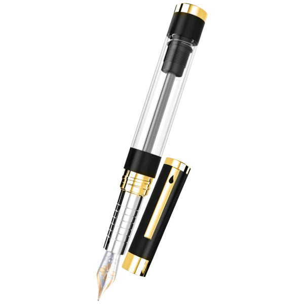 Diplomat Nexus Demo Fountain Pen - Black - Gold Trim - 14K (Limited Edition)-Pen Boutique Ltd