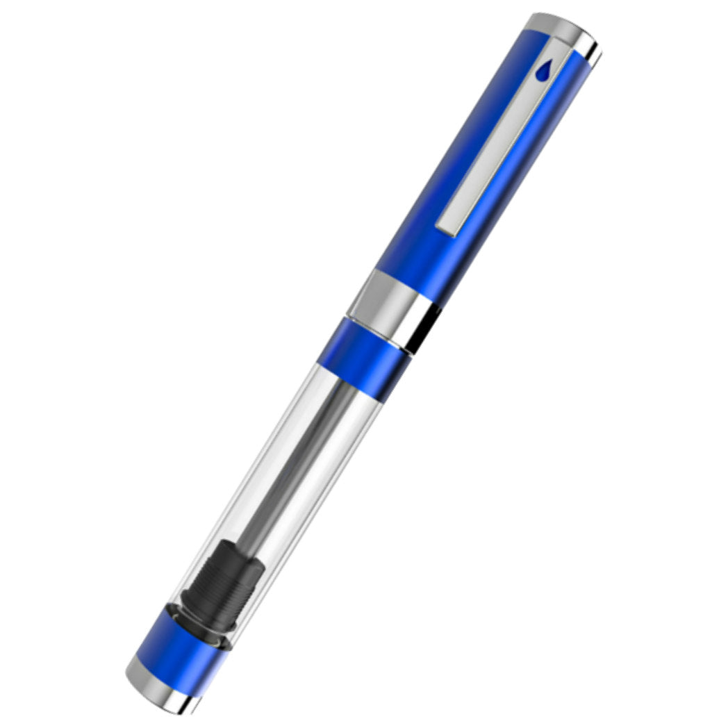 Diplomat Nexus Demo Fountain Pen - Blue - Chrome Trim (Limited Edition)-Pen Boutique Ltd