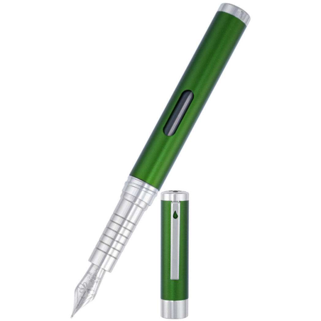 Diplomat Nexus Fountain Pen - Green - Chrome Trim-Pen Boutique Ltd