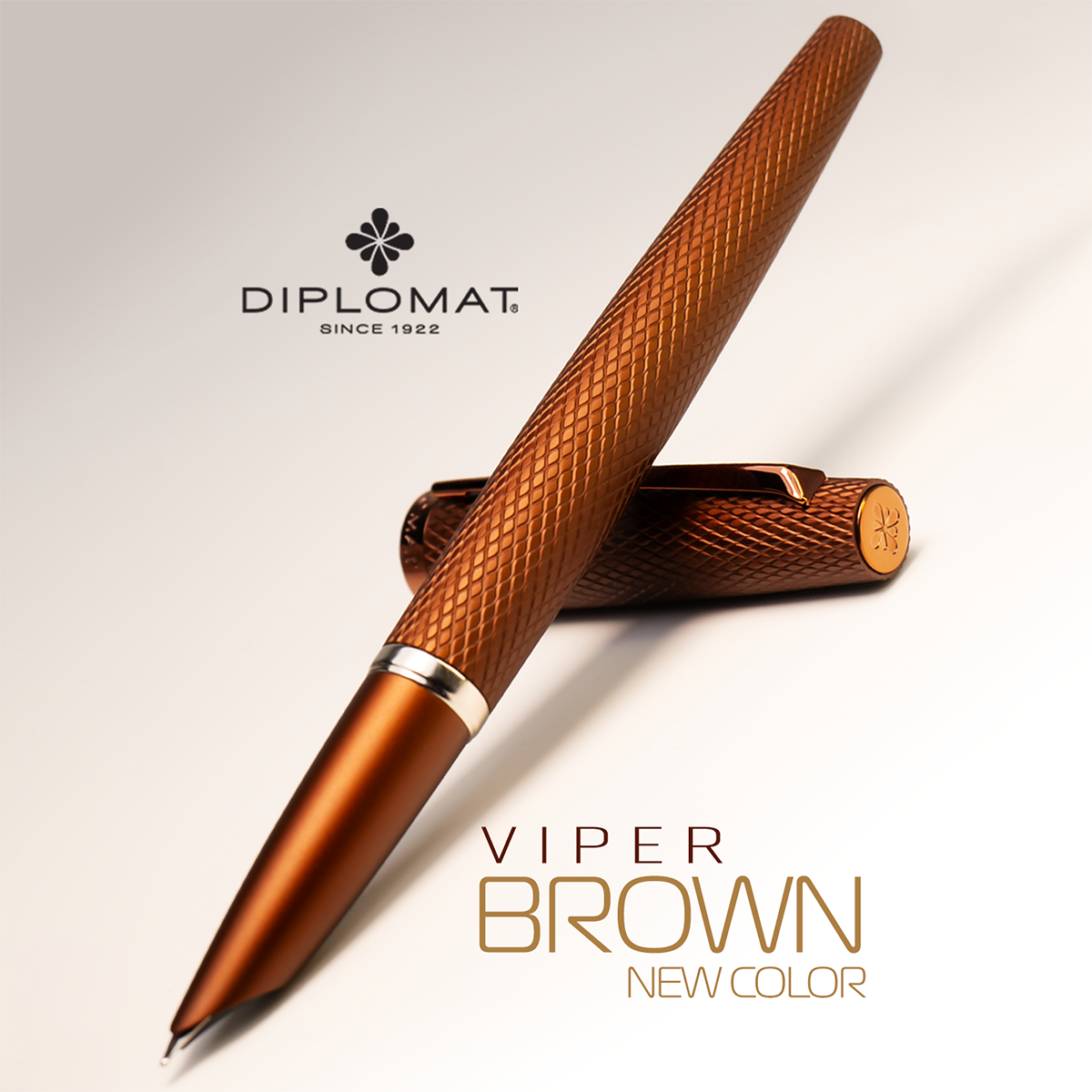 Diplomat Viper Fountain Pen - Brown-Pen Boutique Ltd