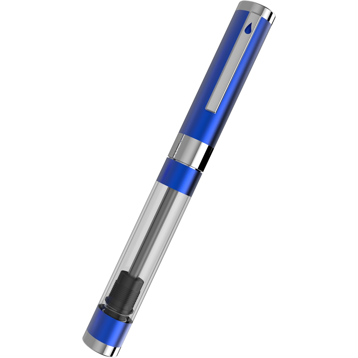 Diplomat Nexus Demo Fountain Pen - Blue - Chrome Trim (Limited Edition)-Pen Boutique Ltd