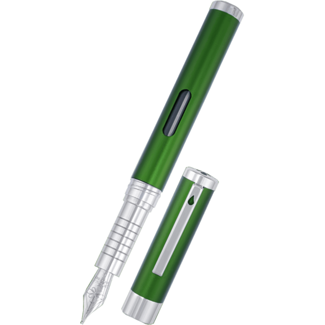 Diplomat Nexus Fountain Pen - Green - Chrome Trim-Pen Boutique Ltd