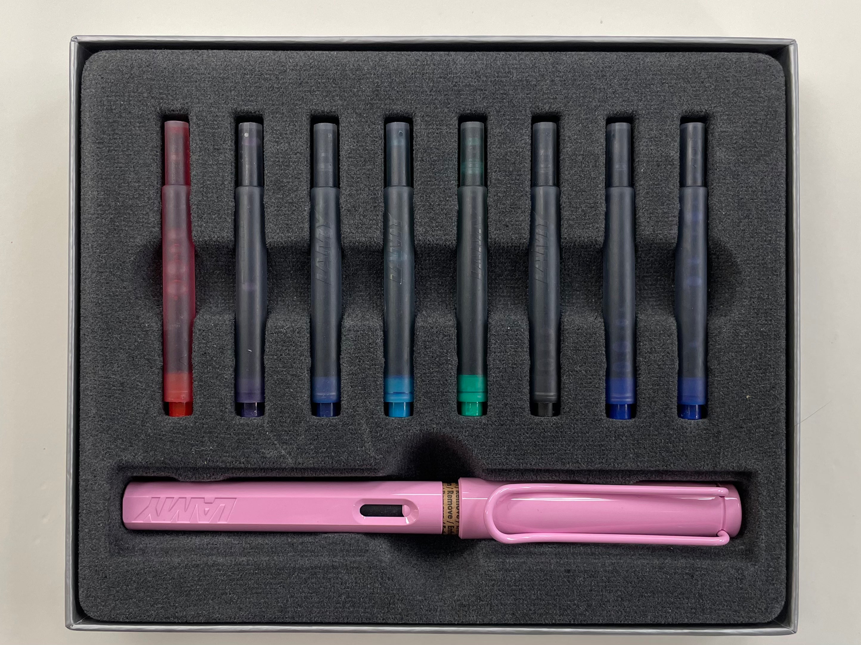 Lamy Safari Cartridge Gift Set - Light Rose-Pen Boutique Ltd