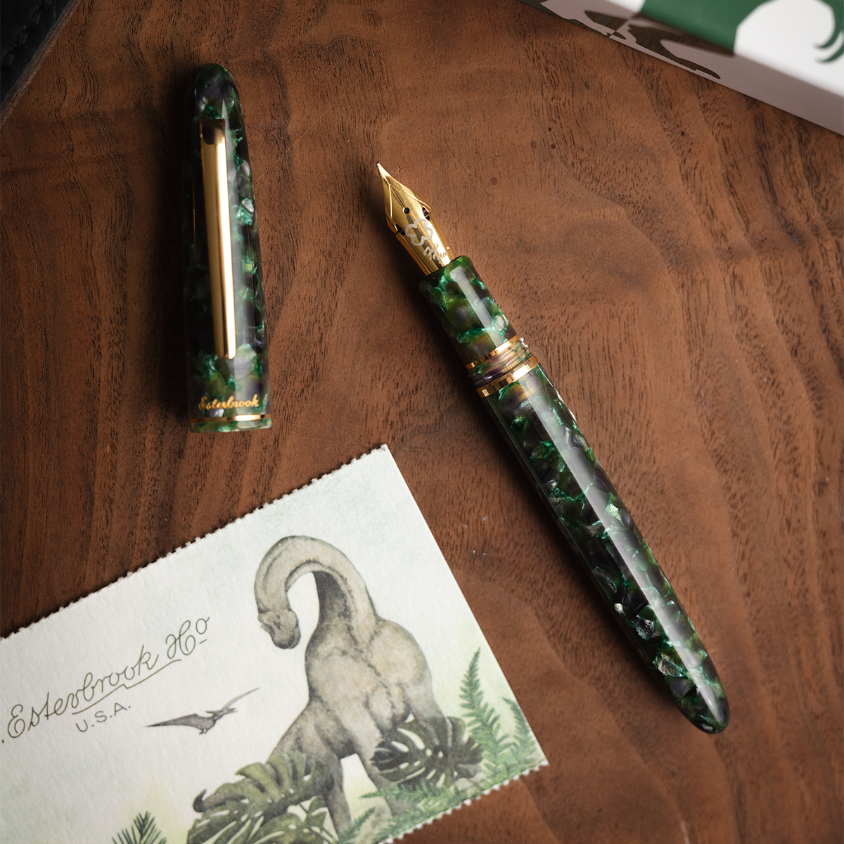 Esterbrook Estie Fountain Pen - Jurasic - Gold Trim-Pen Boutique Ltd