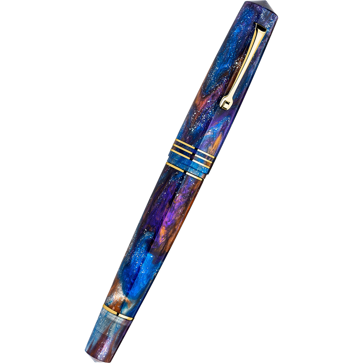 Leonardo Momento Zero Grande 2.0 Fountain Pen - Universe - Gold Trim (Limited Edition)-Pen Boutique Ltd