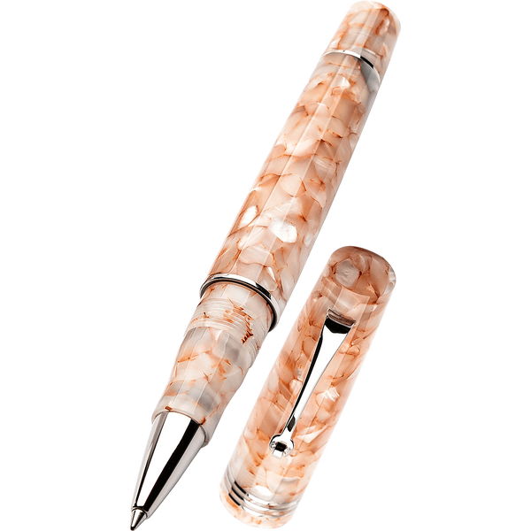 Leonardo Momento Zero Rollerball Pen - Angel Skin - Silver Trim-Pen Boutique Ltd