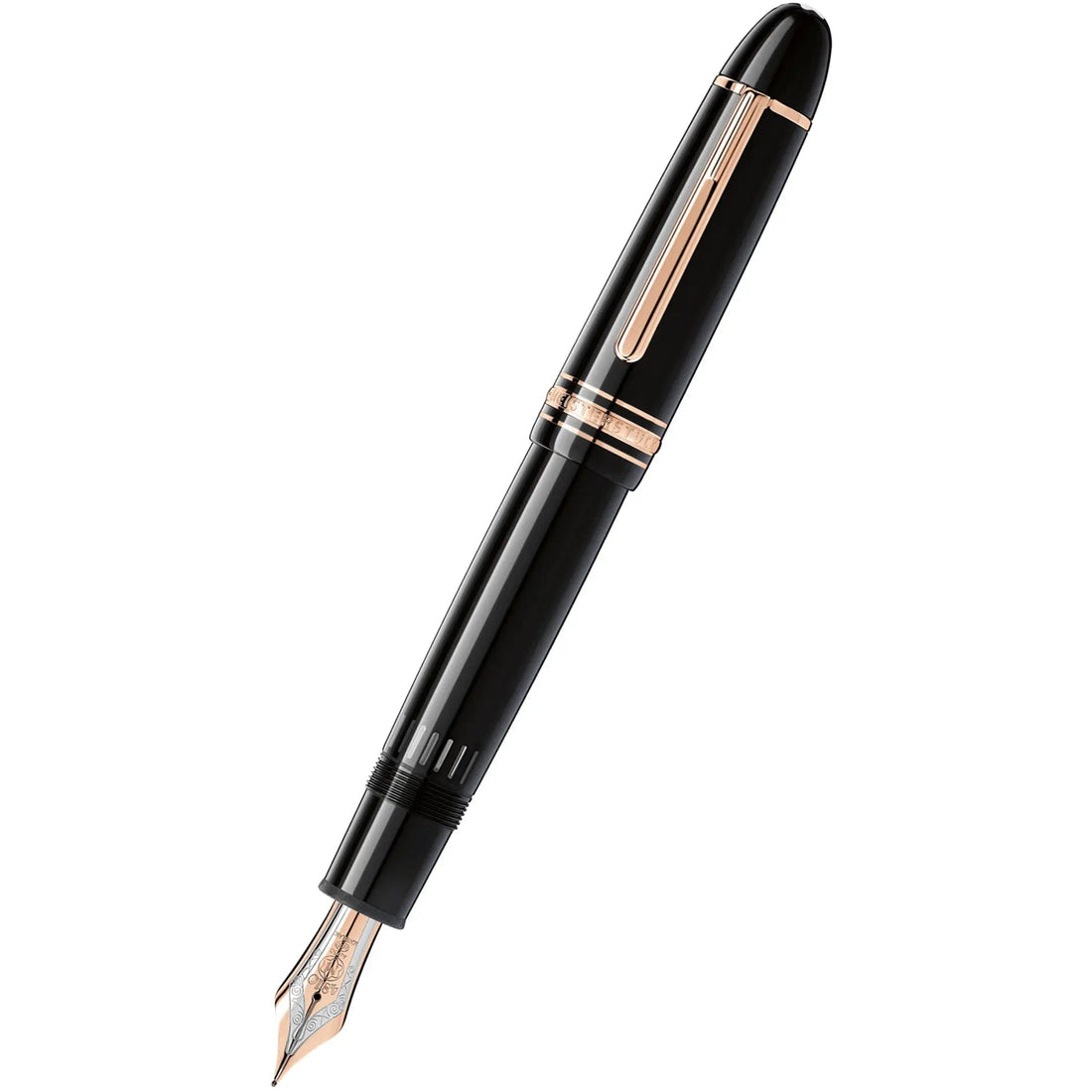 Montblanc Meisterstuck Fountain Pen - 149 Black - Red Gold Trim - Pen ...