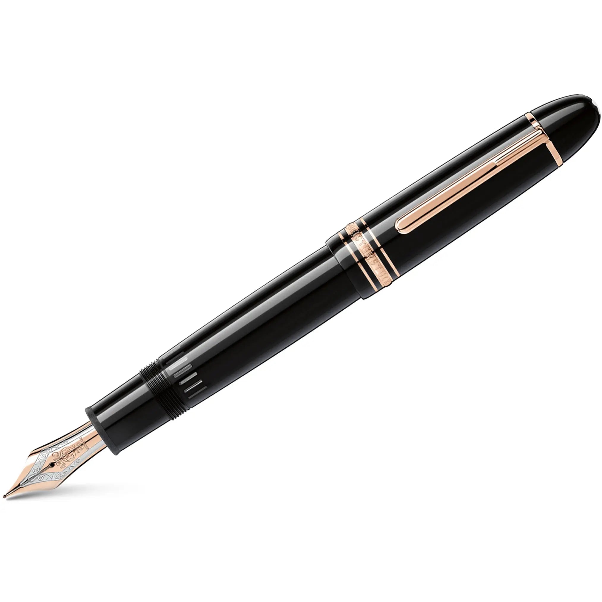 Montblanc Meisterstuck Fountain Pen - 149 Black - Red Gold Trim - Pen ...