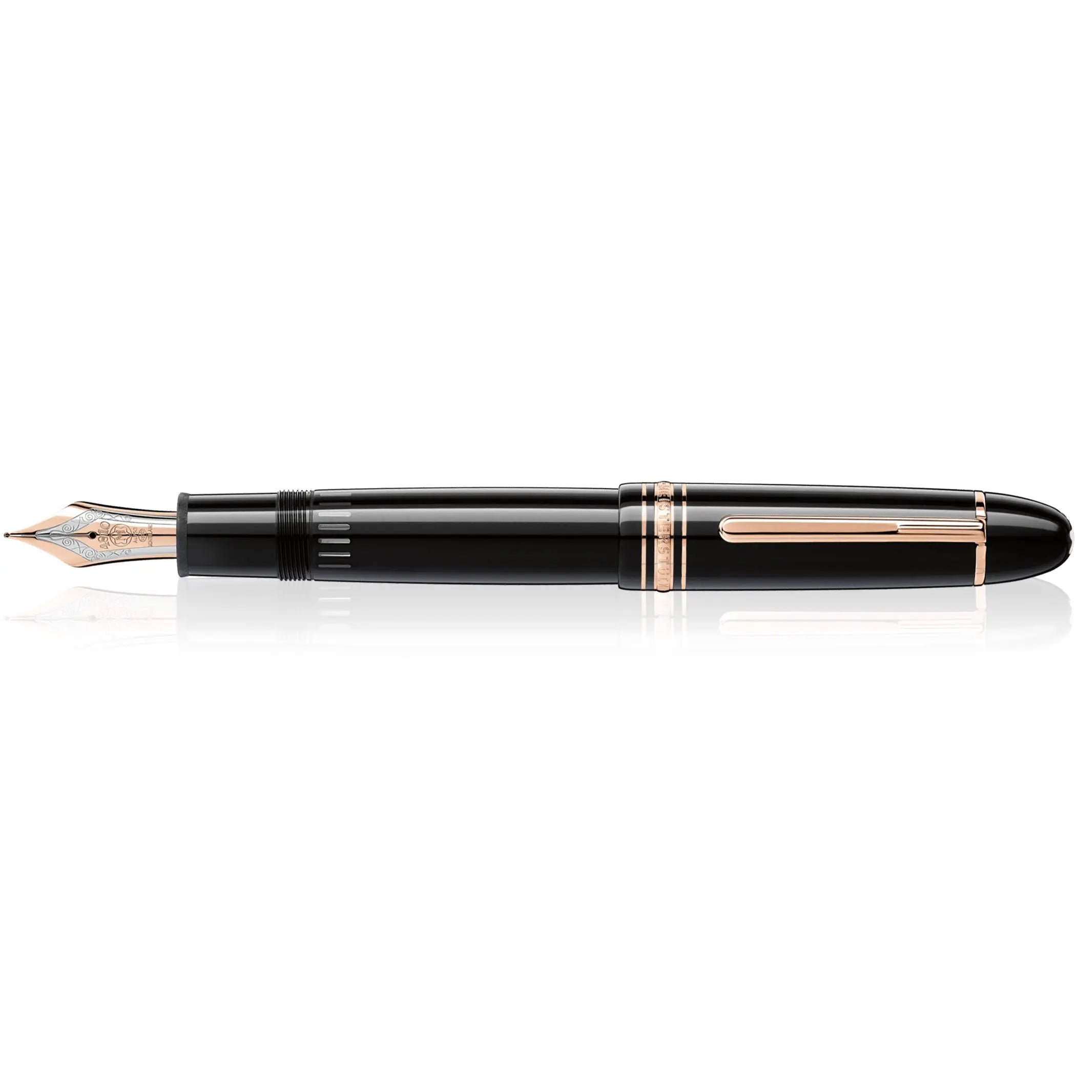 Montblanc Meisterstuck Fountain Pen - 149 Black - Red Gold Trim