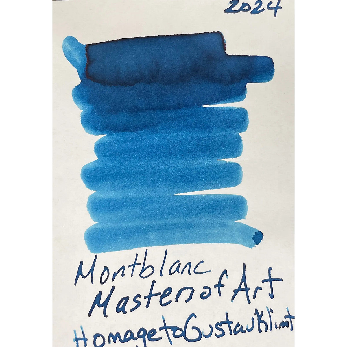 Montblanc Master of Arts Ink Bottle - Gustav Klimt - Blue - 50ml-Pen Boutique Ltd